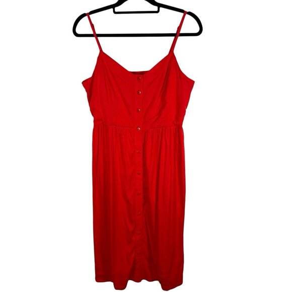 41 hawthorn beatrix sleeveless midi dress Size Medium Red Sundress Casual Summer